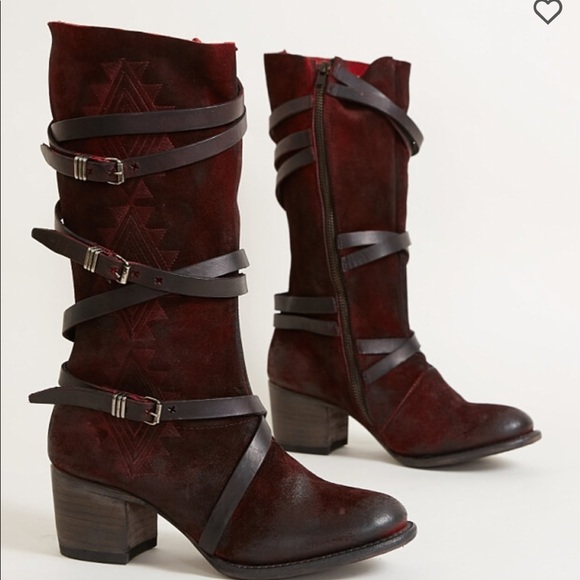 Freebird By Steven Colin Red Suede Boot 